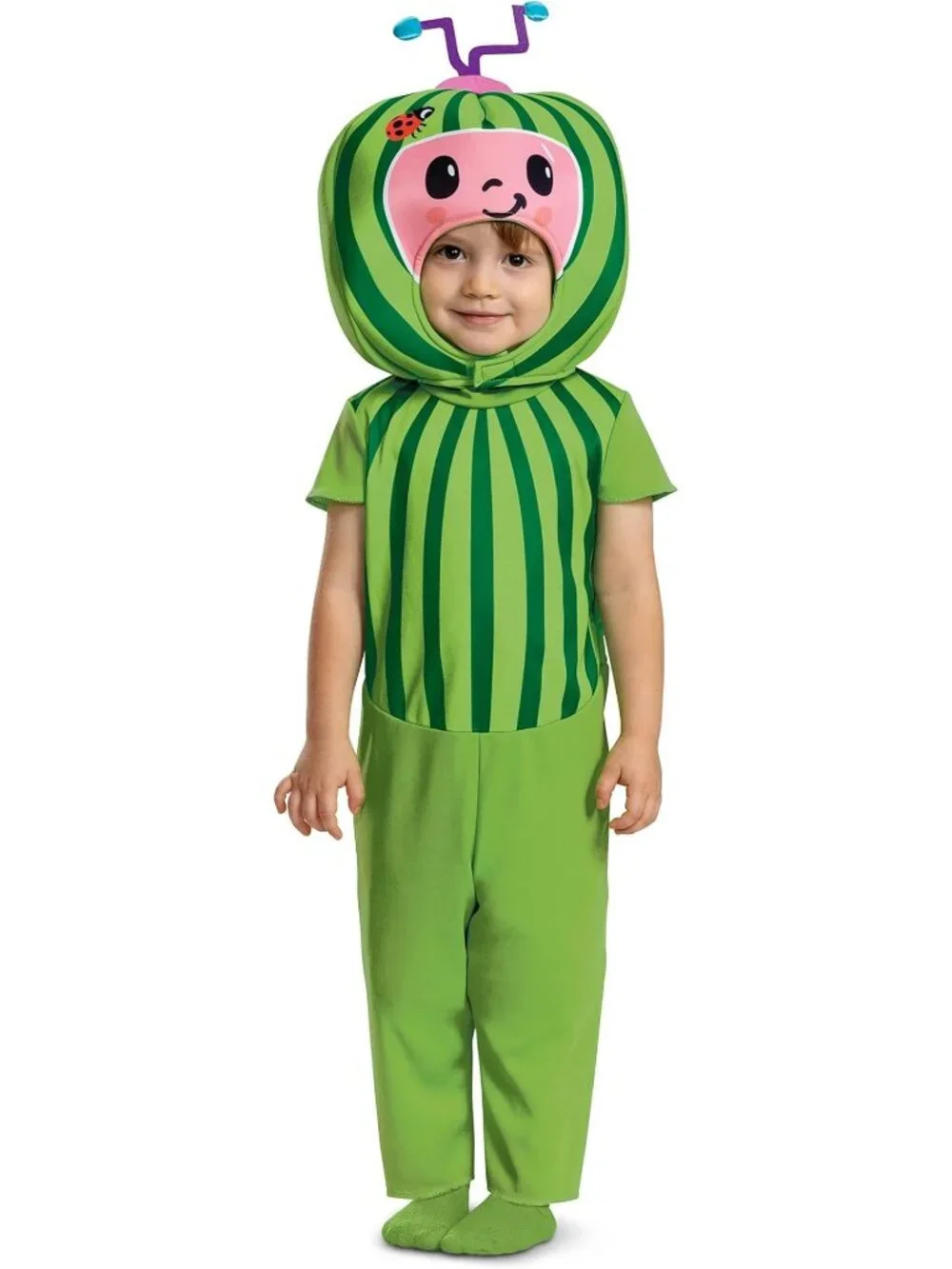 Cocomelon Toddler Costume 3T- 4T Watermelon Headpiece Disguise Halloween Kids - Picture 2 of 5